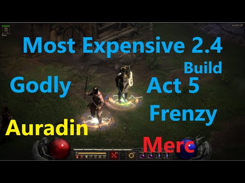 Most EXPENSIVE GODLY 2.4 Build w/ Act 5 Frenzy Merc. Dual HOJ, Dragon, Dream. Auradin. Diablo 2 D2R.