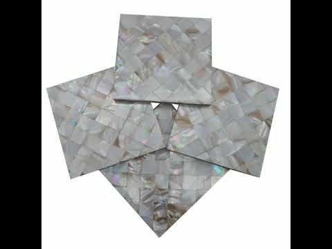 Eshoppee coaster mop 4 X 4 Inch Set Of 4 Square Shape (MOP Mother Of Pearl )Coaster