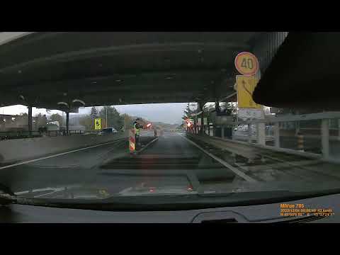 Beautiful roads and places. Italy - Slovenia Border. A34 - H4 highway. Police control stop.