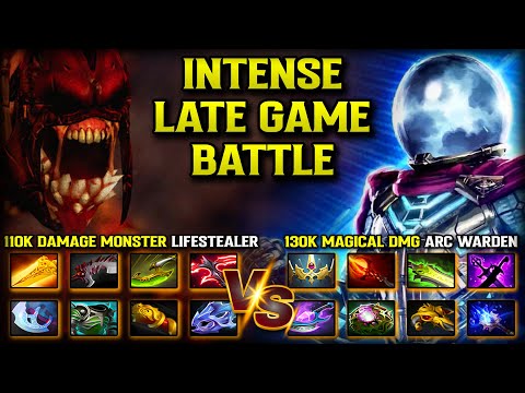 INTENSE LATE GAME BATTLE | 110K DAMAGE MONSTER LIFESTEALER VS. 130K MAGICAL DAMAGE BUILD ARC WARDEN