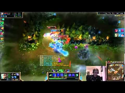 TSM Bjergsen riven 1 vs 5 tripple kill