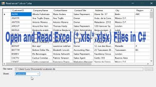 C# Tutorial - Open and Read Excel Files (*.xls/*.xlsx) | FoxLearn