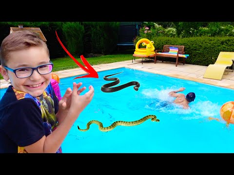 PRANK - Swan fait croire à Néo qu'il y a des serpents dans la piscine !!! 😱