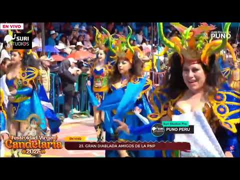 DIABLADA DE LA POLICIA NACIONAL DEL PERU PNP  CADELARIA 2025 -  PARADA Y VENERACION PUNO PERU