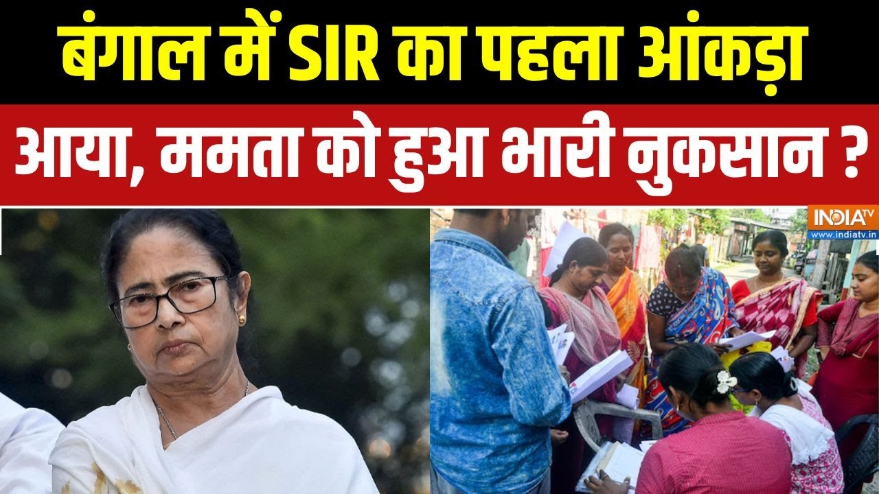 SIR First Data Released In Bengal : बंगाल में SIR का पहला आंकड़ा आया, ममता को ह?
