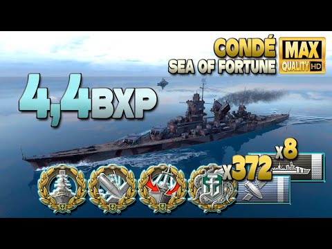 Cruiser Condé: Huge 4,4 base XP game - World of Warships