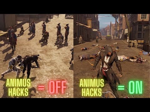 Combat Comparison Animus Hacks OFF vs ON - Cheat ON Connor like,s killer machine