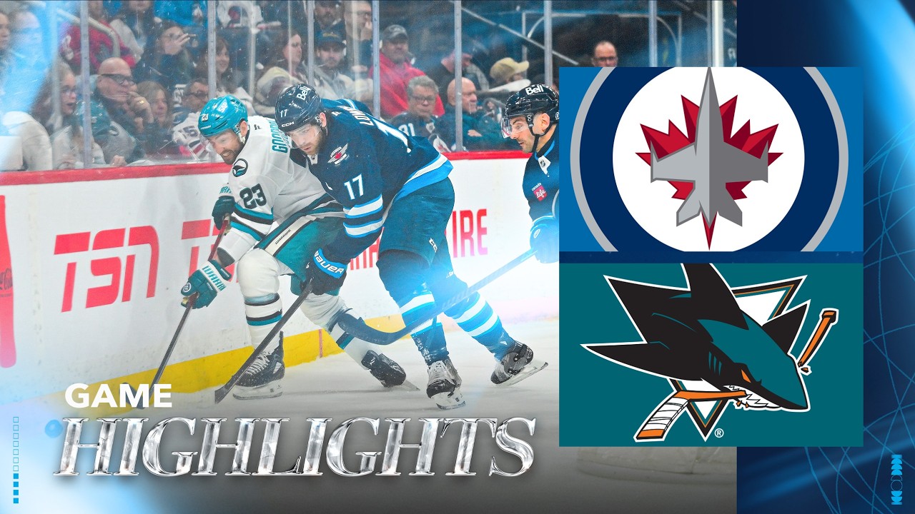 Winnipeg Jets vs. San Jose Sharks - Game Highlights