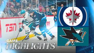 Winnipeg Jets vs. San Jose Sharks - Game Highlights