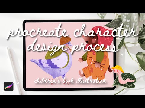 how I draw animals | procreate children's book characters art process ⁎⁺˳✧༚