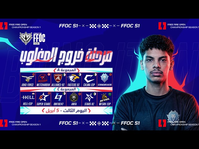 اليوم الثالث : من سيتأهل للنهائي الكبير؟ | مرحلة خروج المغلوب لبطولة Free Fire Open Championship S1