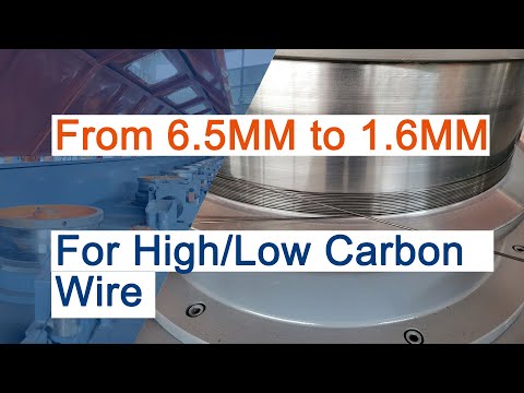 Straight-line wire drawing machine | From 6.5mm to 1.6mm | For Low carbon wire