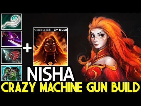 NISHA [Lina] Crazy Machine Gun Build 4 Hit/Sec 7.23 Dota 2