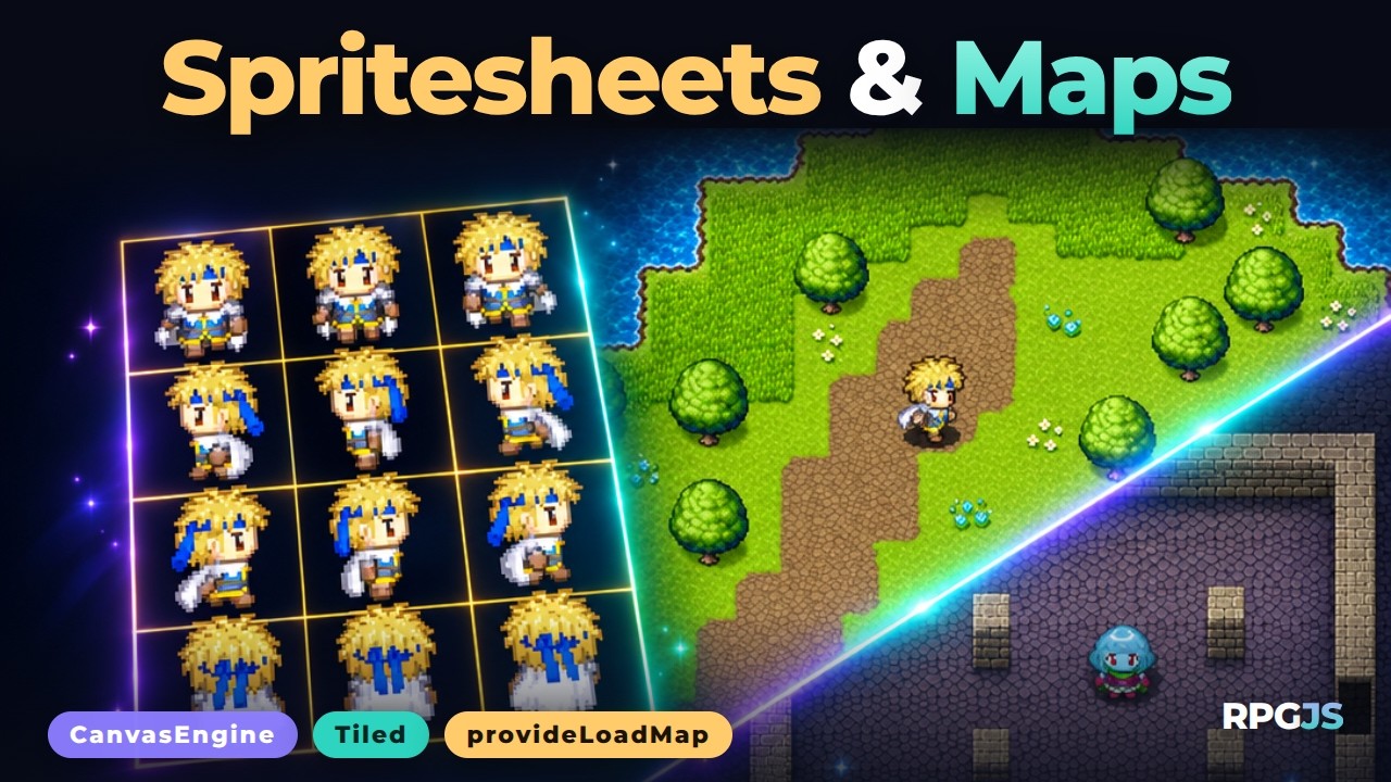 Spritesheets & Maps in RPGJS: Tiled or Your Own Map System