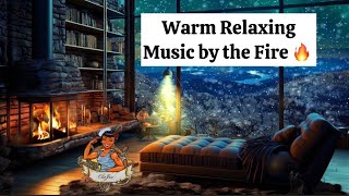 Fireplace 🔥 Vibes | Relaxing Background Music | Sit & Stitch