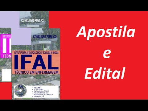Edital Apostila Técnico de Enfermagem Concurso IFAL
