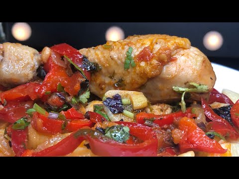Chakhokhbili in Georgian |chicken recipes | tasty food | cook tasty and easy