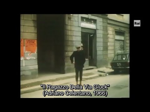 "Il Ragazzo Della Via Gluck" by Adriano Celentano (the 1966 song in a 70s RAI magazine)