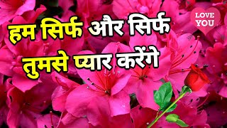 Hum Sirf Tumse Pyar Karenge | Romantic Shayari video In Hindi | Shayari Quotes