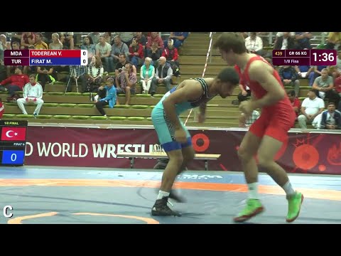 1/8 GR - 66 kg: M. FIRAT (TUR) df. V. TODEREAN (MDA) by TF, 11-1