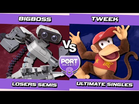 Port 6 Losers Semis - BigBoss (ROB) Vs. Tweek (Diddy Kong) SSBU Ultimate Tournament