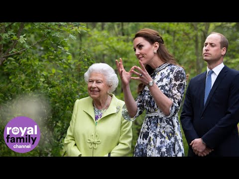 The Queen visits the Duchess of Cambridge’s garden at the Chelsea Flower Show