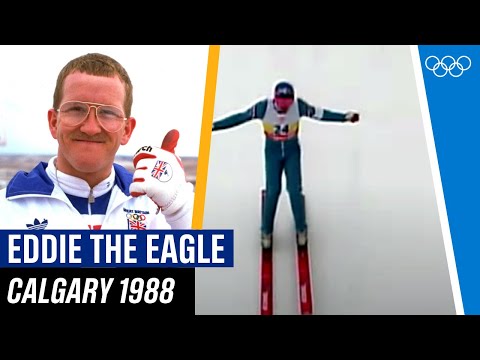 Eddie the Eagle making Olympic history!