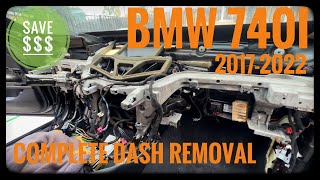 BMW G12 7 Series Complete Dash Removal Dash Leather fixed.
