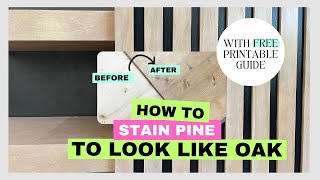 How to Stain Pine to Look Like Oak