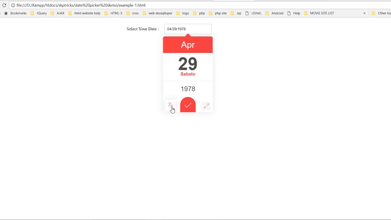 JQuery Date Picker With Example -1