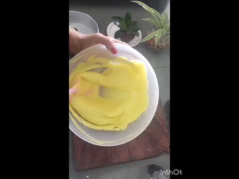 Homemade pineapple cake sponge