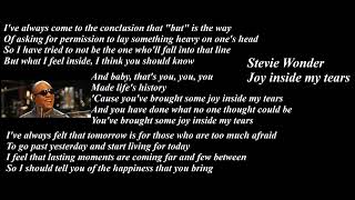 # 39 song+lyrics stevie wonder joy inside my tears
