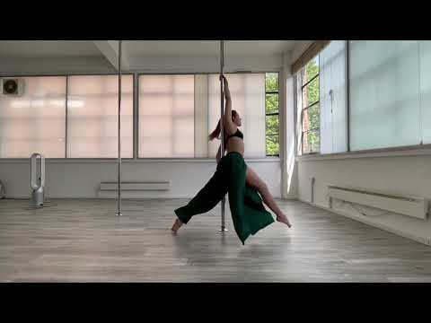 Contemporary pole dance - Floorwork choreography (Dio$ No$ Libre Del Dinero)