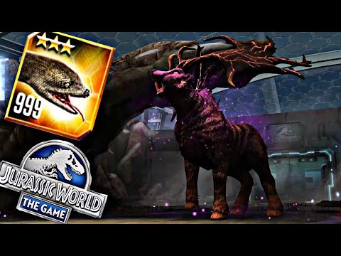 LEVEL 9999 TITANOBOA VS MAELSTROM 08 - JURASSIC WORLD THE GAME - BOSS BATTLE(modify lvl)