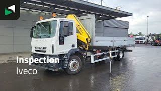 Camion pianale IVECO Eurocargo 160E280 4X2 Hyva V911 3S Crane Kran 750cm box Manual E | Immagine 4 - Autoline