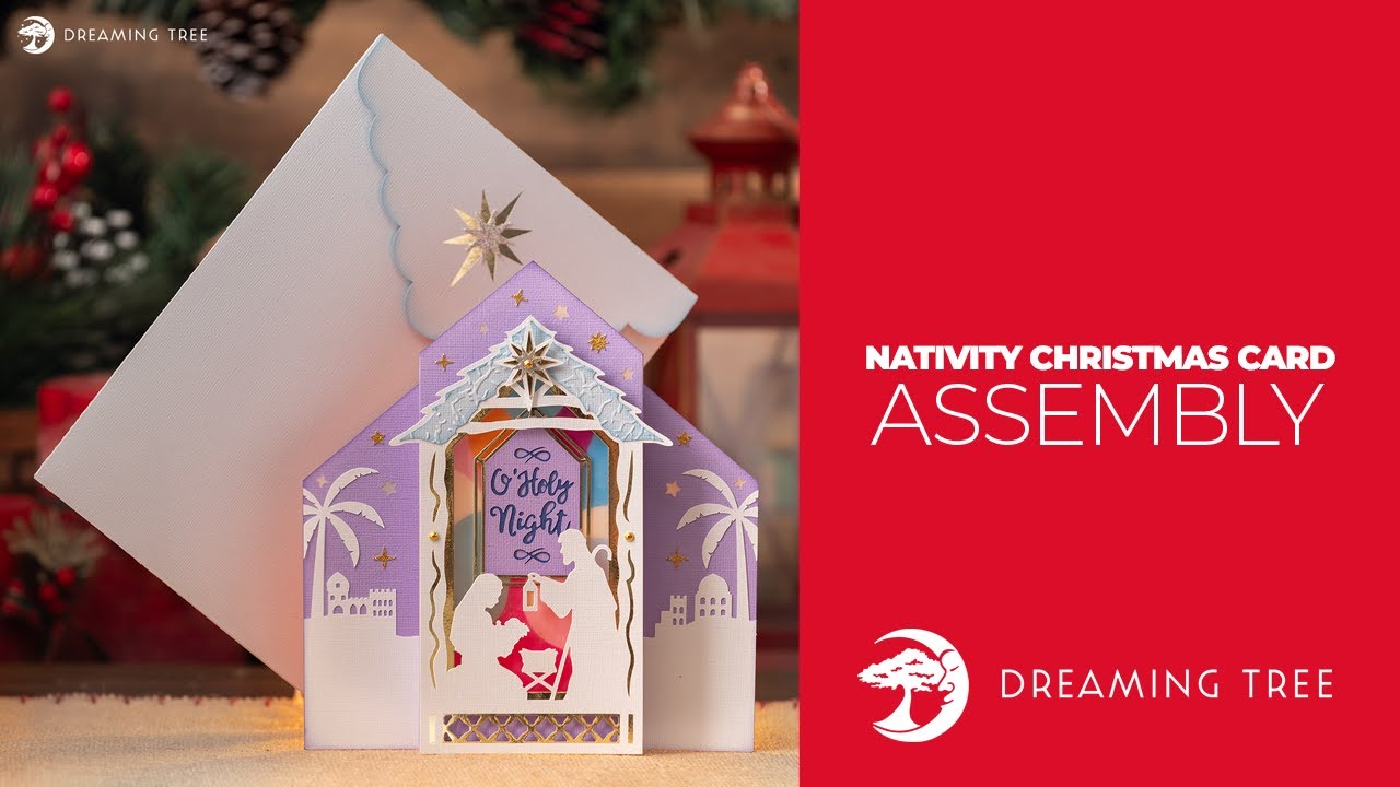 SVG File - Nativity Christmas Card - Assembly Tutorial (For Cricut, Silhouette, and ScanNCut)