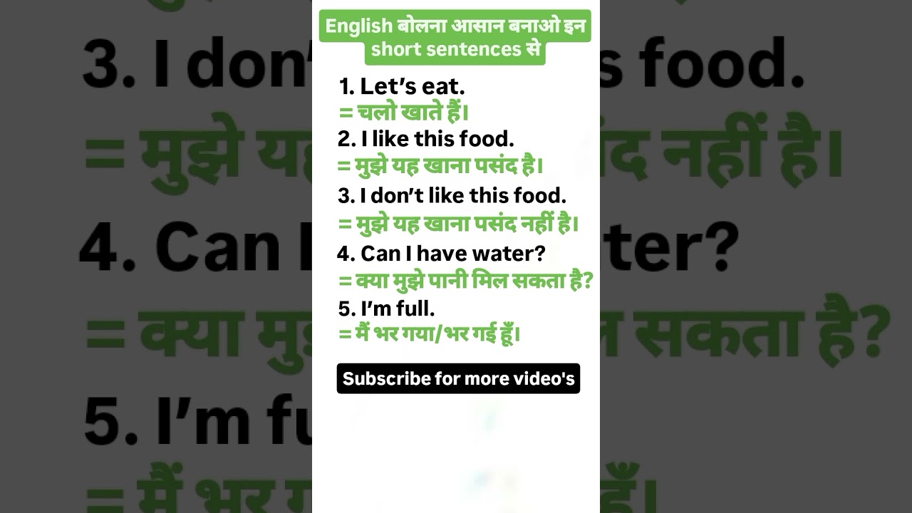 Easy English Speaking Sentences | Daily Use English 📝
