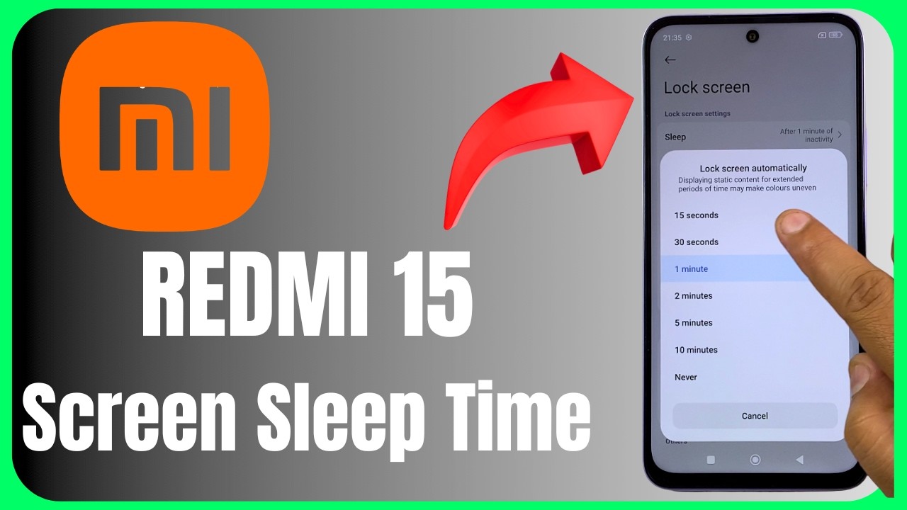 ⏱️ Redmi 15 Screen Sleep Time 😱📱 | Screen Timeout Settings Tutorial