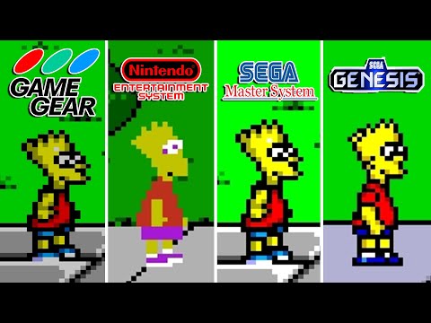 The Simpsons Bart vs. the Space Mutants (1991) GameGear vs NES vs Sega Master System vs Sega Genesis