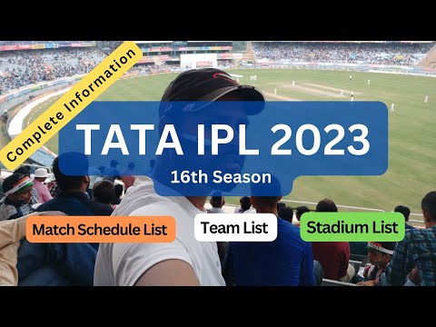 TATA IPL 2023 | All 10 Teams Match Schedule, Date, Time & Stadium | Indian Premier League in English