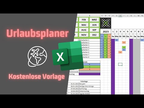 Vacation planner in Excel for employees - Free template