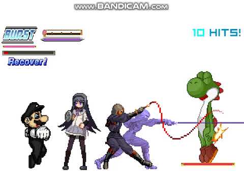 MUGEN Request: Homura Akemi & Yoshi Vs Super Mario & Whip