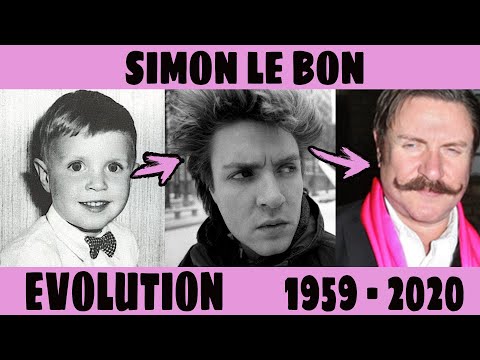 The evolution of Simon Le Bon from 1 to 62 years old