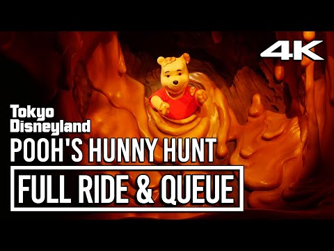Pooh's Hunny Hunt Queue Tour & Full Ride POV - Tokyo Disneyland [4K]