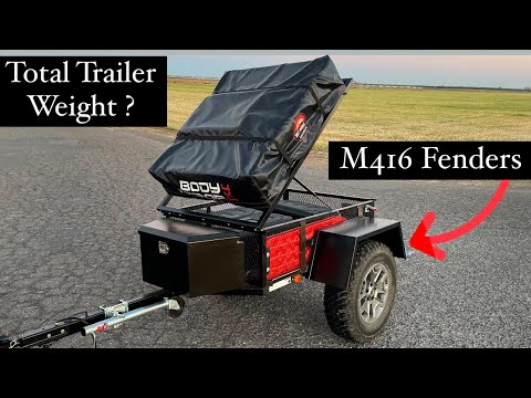 Budget Overland Trailer Build Pt4 - Oversized M416 Trailer Fenders + Total Trailer Weight