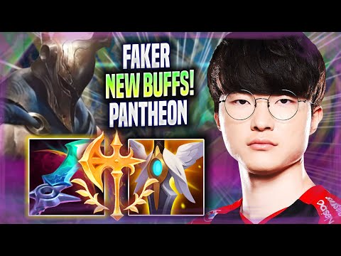 FAKER IS READY TO PLAY PANTHEON WITH NEW BUFFS! - T1 Faker Plays Pantheon MID vs Azir! | Season 2022