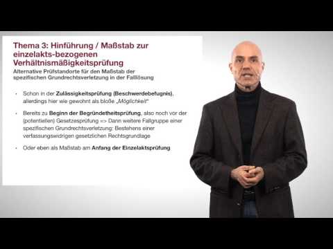 Die Verhältnismäßigkeitsprüfung (Grundstrukturen des Verfassungsrechts)