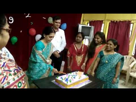 cake cutting ceremony by JT mam and Samiksha