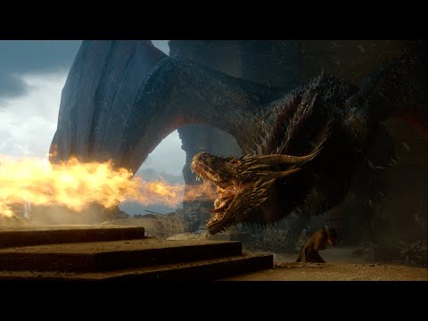 Drogon Burns The Iron Throne and flies Away With Daenerys's Body  | 4K HDR10 | Game Of Thrones