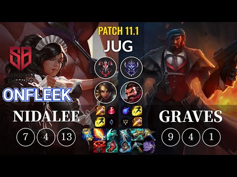 SB OnFleek Nidalee vs Graves Jungle - KR Patch 11.1